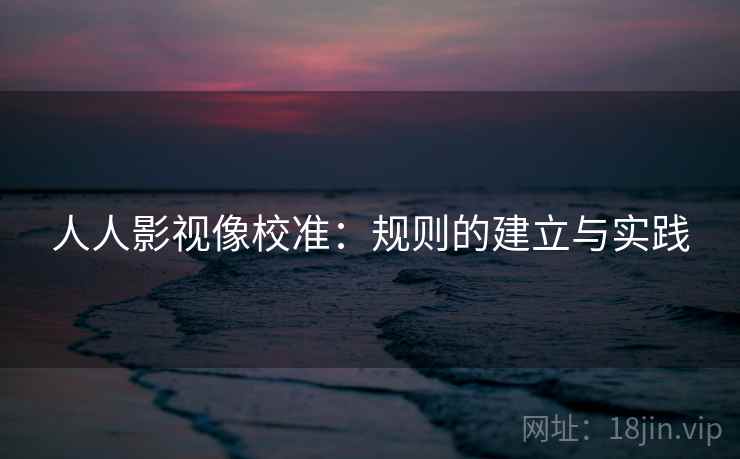 人人影视像校准：规则的建立与实践