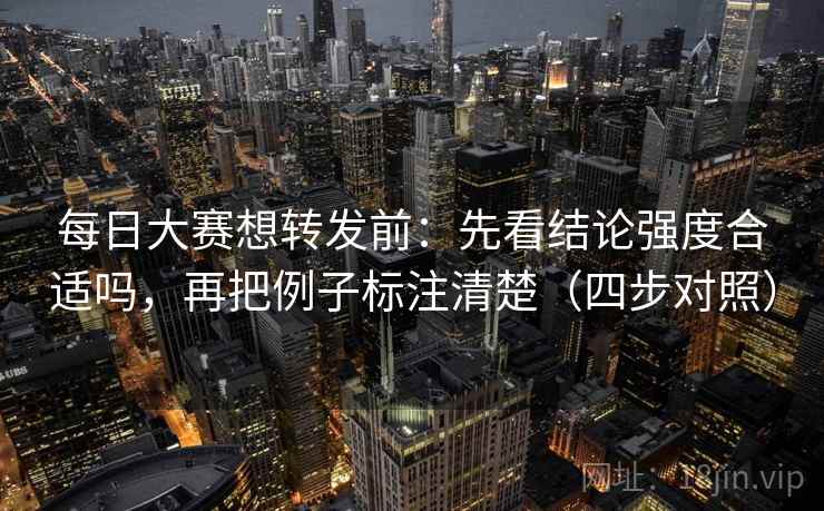 每日大赛想转发前：先看结论强度合适吗，再把例子标注清楚（四步对照）