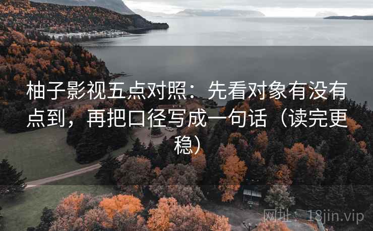 柚子影视五点对照：先看对象有没有点到，再把口径写成一句话（读完更稳）