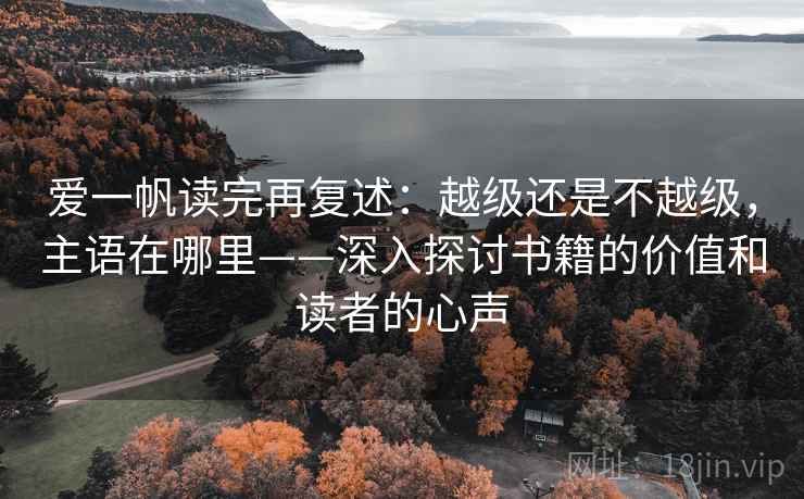 爱一帆读完再复述：越级还是不越级，主语在哪里——深入探讨书籍的价值和读者的心声