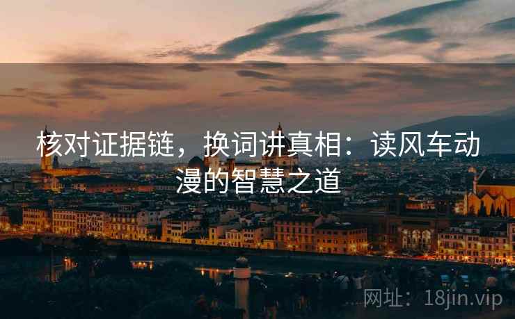 核对证据链，换词讲真相：读风车动漫的智慧之道